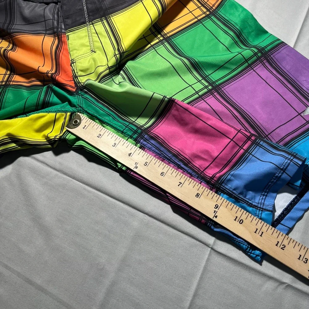 Hurley Board Shorts Phantom Mens 32 Multi Color Plaid Recycled Surf Skate